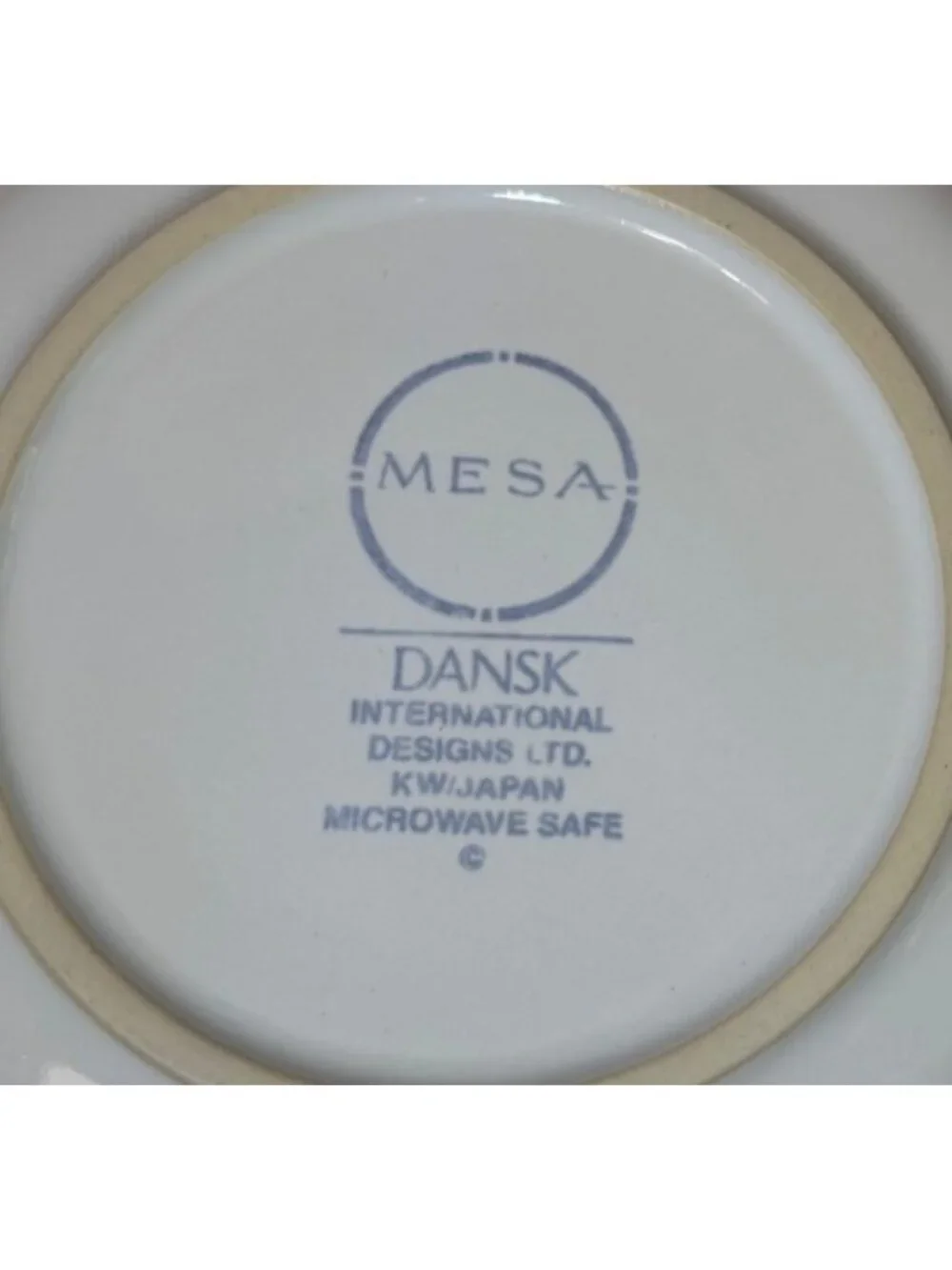 Dansk Mesa White Sand Japan Set of 4 Coffee Tea Cups & Saucers - Picture 6 of 7